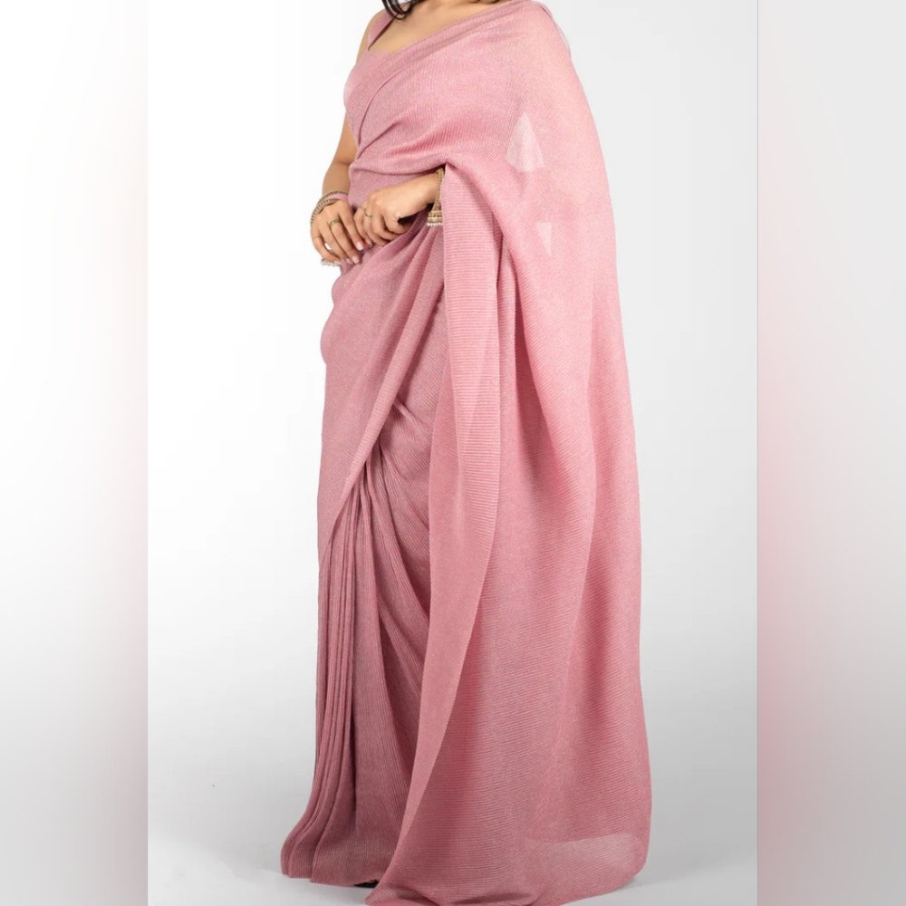 The Saree Room | Pink Crush Easy-Drape Saree and Blouse